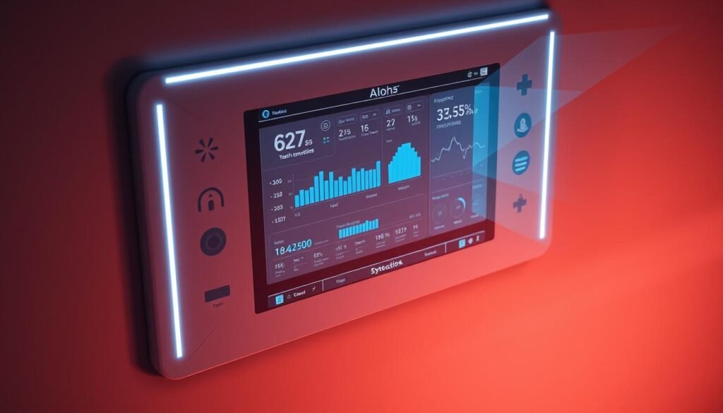 A futuristic LED smart control system displaying a sleek, minimalist interface with intuitive controls. The Aloha-branded panel features a large, high-resolution display showcasing real-time data and performance metrics. Holographic projections emanate from the corners, providing detailed system diagnostics. Subtle ambient lighting accentuates the streamlined design, creating a sense of modern, efficient automation. The composition captures the core technology powering this intelligent LED control solution, conveying a sophisticated, cutting-edge aesthetic. A futuristic LED smart control system displaying a sleek, minimalist interface with intuitive controls. The Aloha-branded panel features a large, high-resolution display showcasing real-time data and performance metrics. Holographic projections emanate from the corners, providing detailed system diagnostics. Subtle ambient lighting accentuates the streamlined design, creating a sense of modern, efficient automation. The composition captures the core technology powering this intelligent LED control solution, conveying a sophisticated, cutting-edge aesthetic.