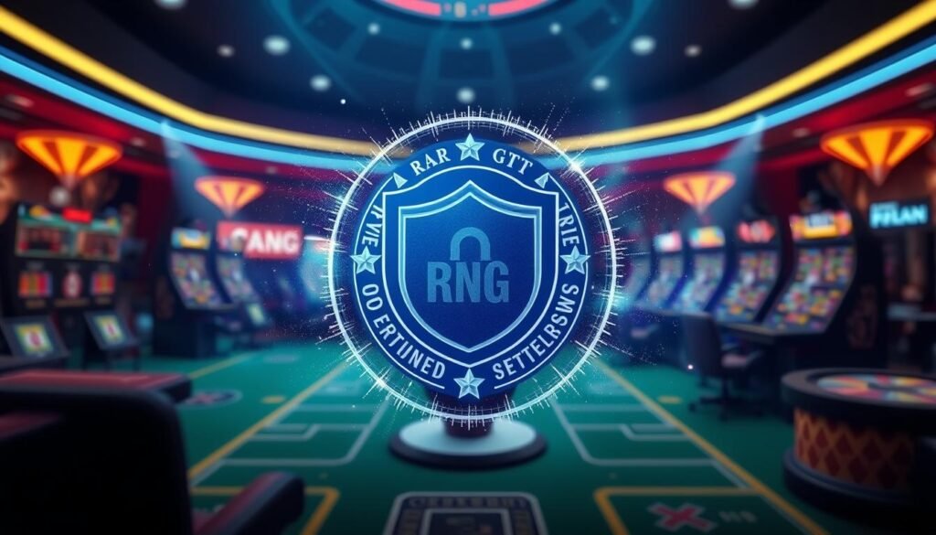 生成圖片：顯示一個通過RNG認證的遊戲平台